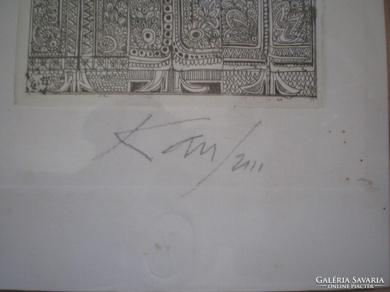 János Kass three kings etching. Special, very rare.