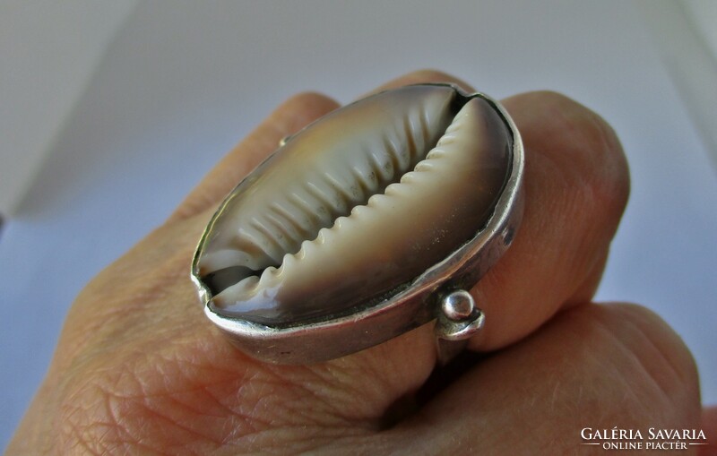 Nagyon különleges kagylós ezüstgyűrű