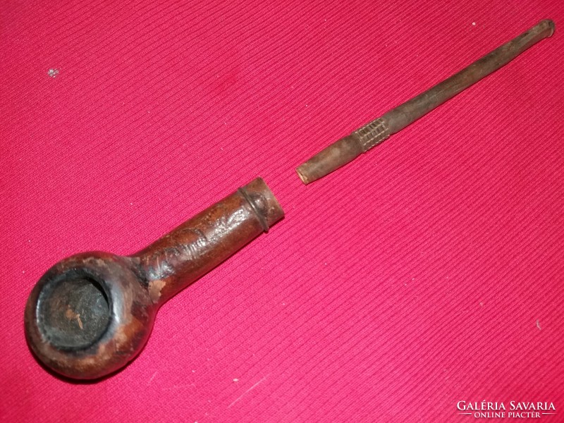 Antique very nice carved pipe waiting for renovation according to pictures