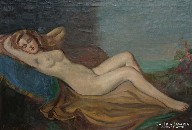 Gyula the carpenter: reclining female nude (large size!)