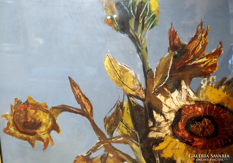 Zoltán Papp: sunflowers 1965.