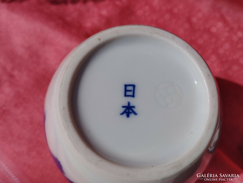 Japanese, blue painted porcelain tea herb holder