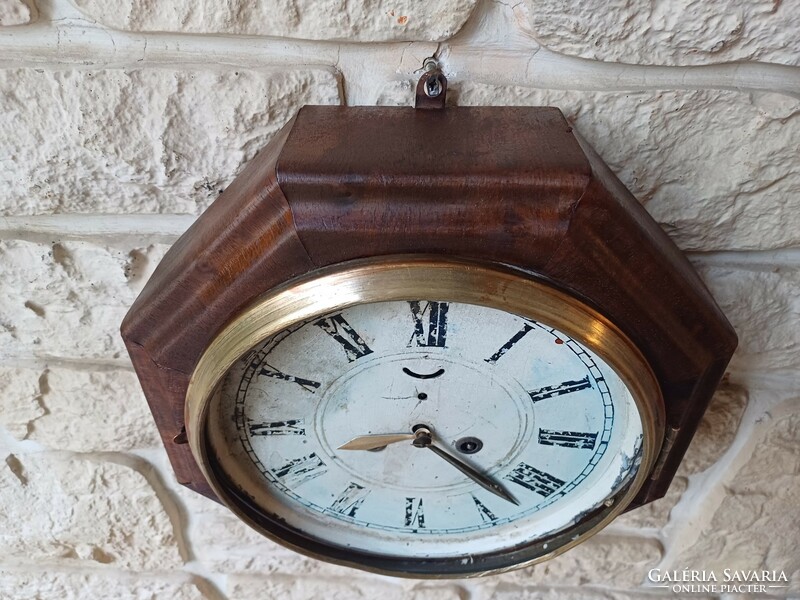 Antique junghans wall clock decoration for ship office square captain's clock.