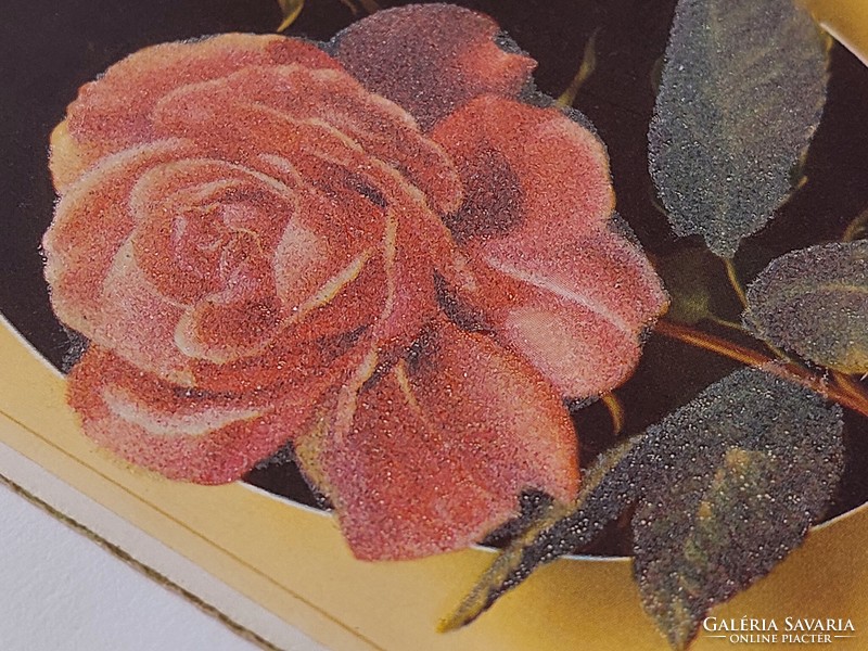Régi képeslap 1960 C. Vivey levelezőlap rózsa