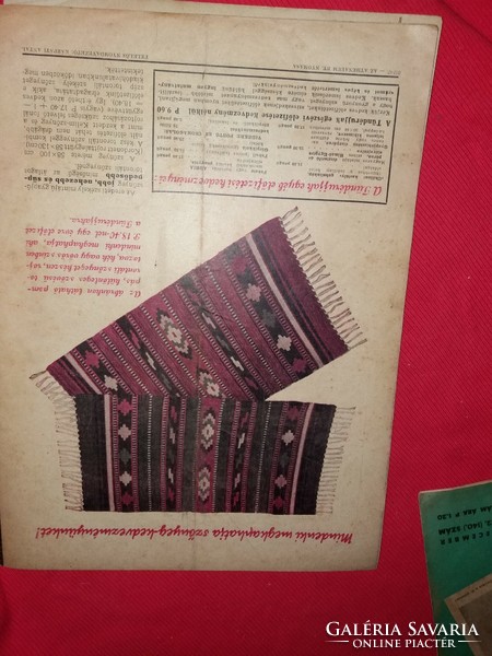 Antik 1940 augusztus Tündér ujjak kézimunka Magazin melléklettel gazdagon illusztrálva