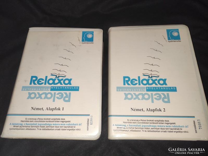 Relaxa language learning - German basic level 1-2. / with 12 cassettes