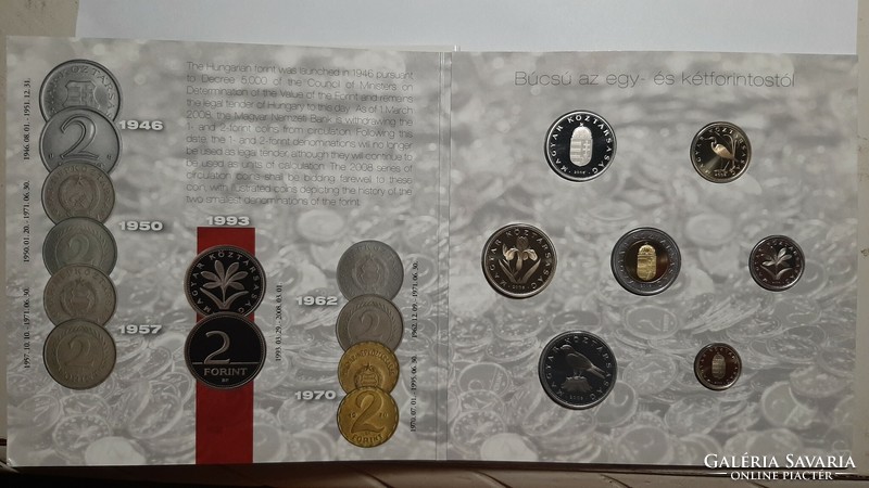 Magyarország pénzérméi 2008 forgalmi sor Proof  UNC