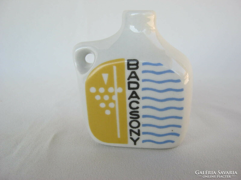 Zsolnay porcelain retro souvenir vase from Badacsony