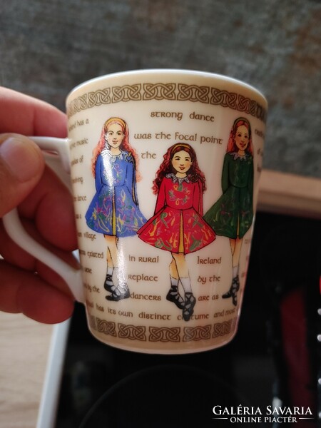Ireland tap dancing little girls mug - original Irish rarity