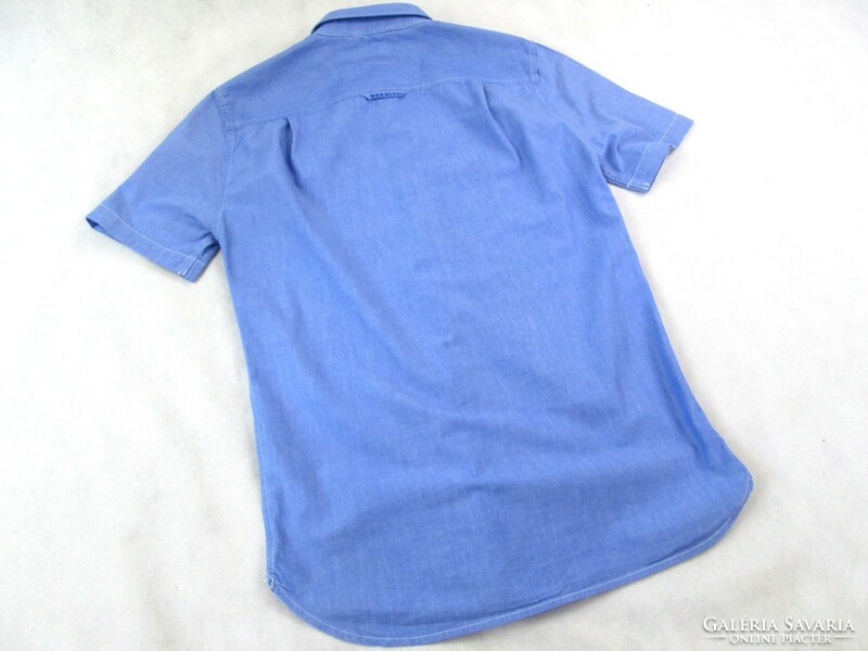 Original superdry (s) elegant pastel-blue short-sleeved men's shirt