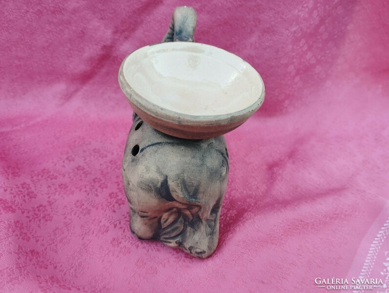 Ceramic candle holder, perfumer, lucky elephant