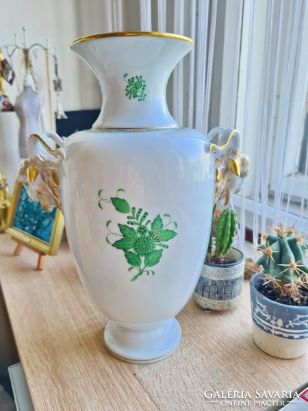 Apponyi mintás herendi porcelán váza (újszerű)