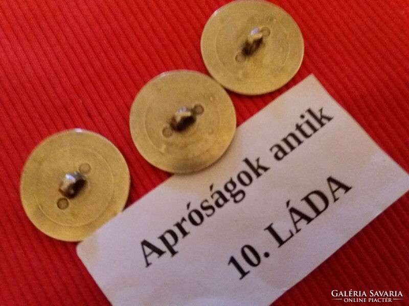 Antik Monarchiás fém katonai egyenruha gombok 3 db egyben a képek szerint