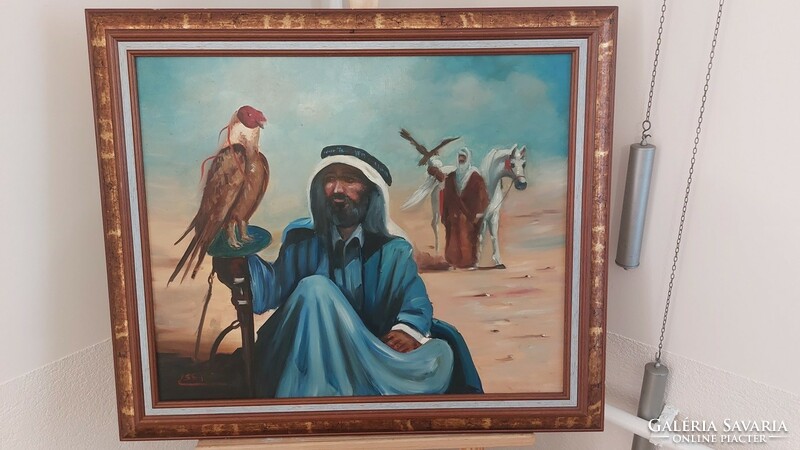 (K) excellent orientalist painting 50x60 cm + the frame