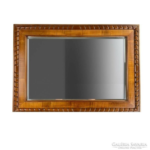 Refurbished carved classic mirror with polished glass