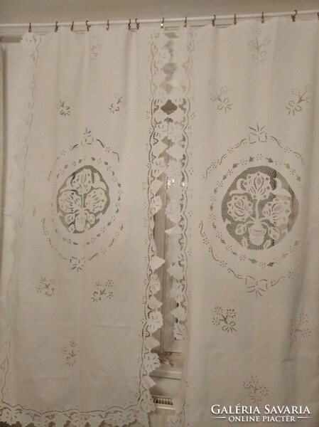 Beautiful, large madeira curtains in perfect condition / 200 cmx100 cm/ 2 pcs.