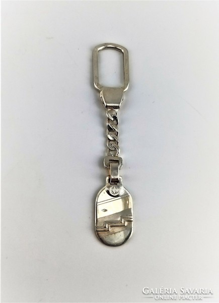 Silver key ring with 18 carat gold from 925 silver