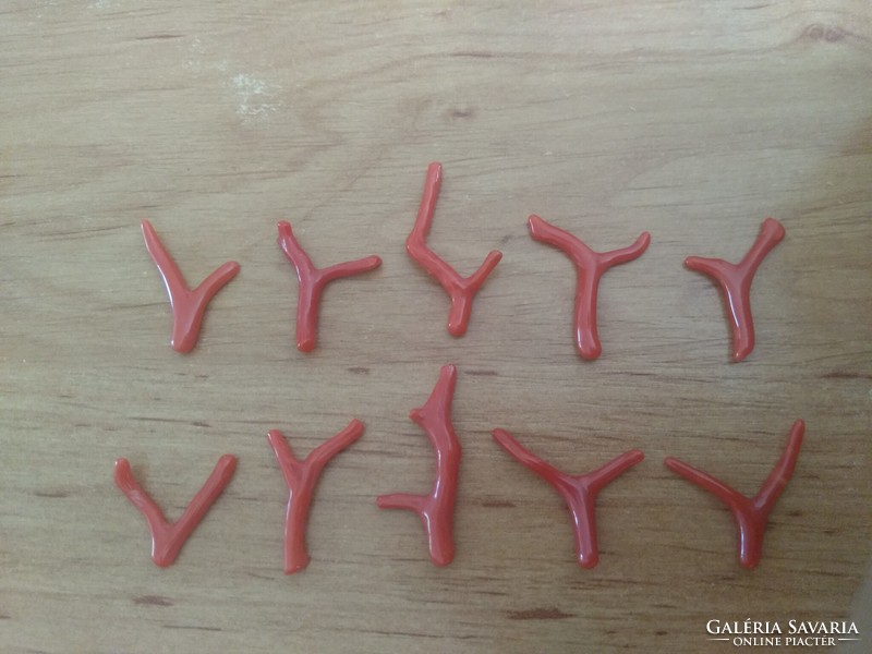 10 2-3 cm real natural red coral branches