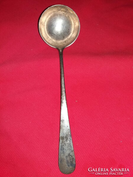 Antique silver-plated alpaca sauce ladle 23 cm - 5.5 cm with ladle, condition according to the pictures