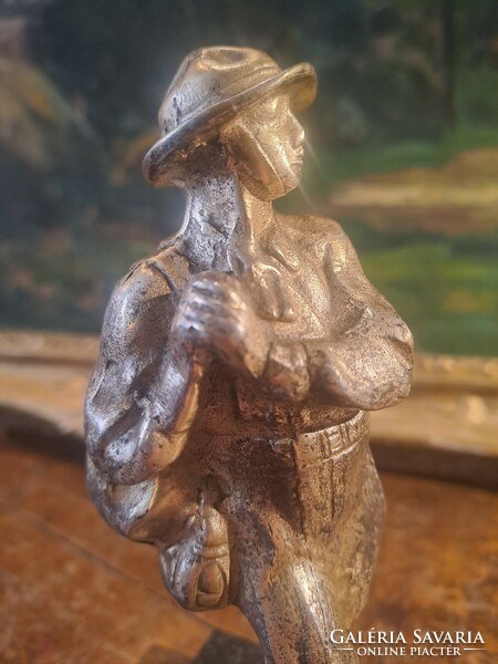 Silver-plated pewter scout statue dsc field exercise 1938