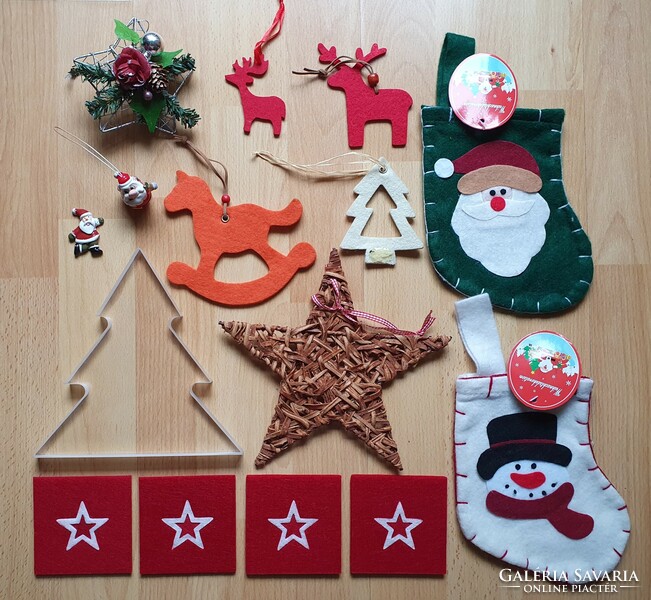 Christmas decoration props ornament Santa Claus snowman reindeer pine tree star