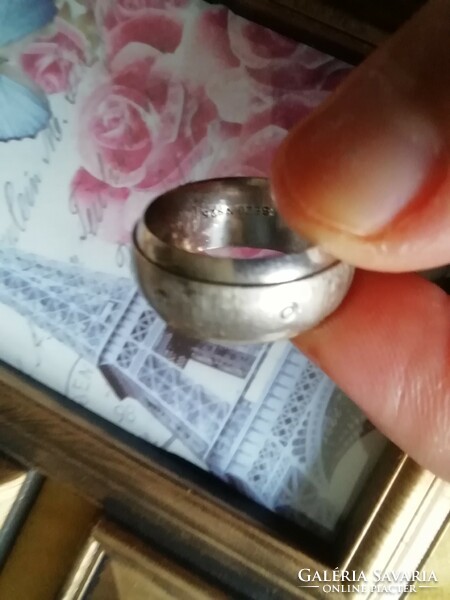 925 sterling ezüst készítő jelzett csinaltott gyűrű gyönyörű 17 méretű