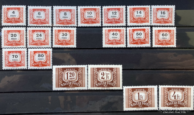 1958. Red-black port ** series of stamps