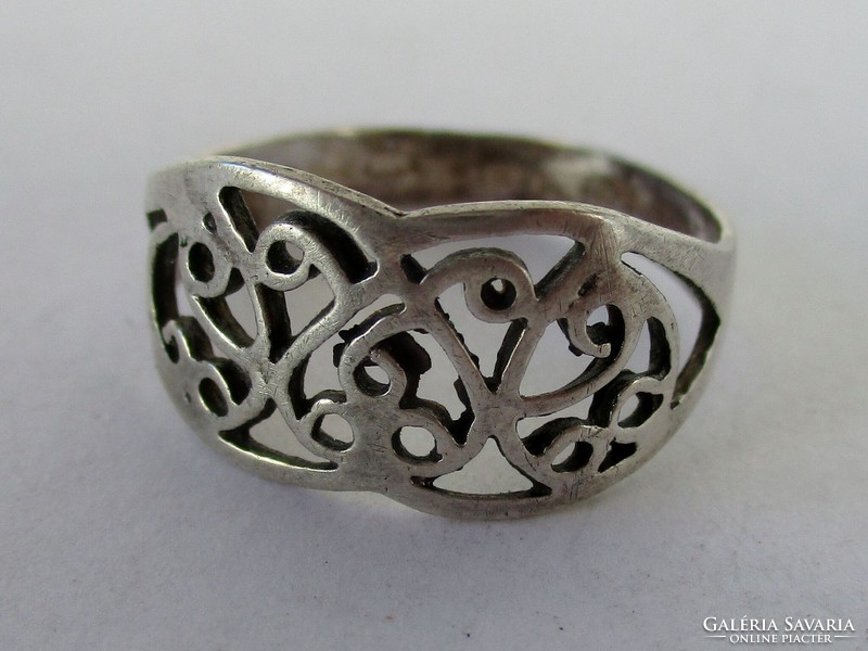 Egyedi szép mintás ezüst  gyűrű