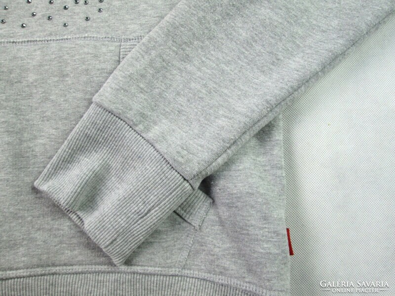 Original superdry (l) gray long sleeve women's hoodie