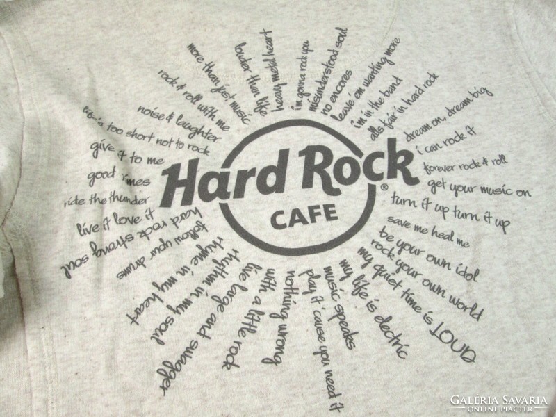 Original hard rock cafe (l) women's long sleeve hooded pullover cardigan