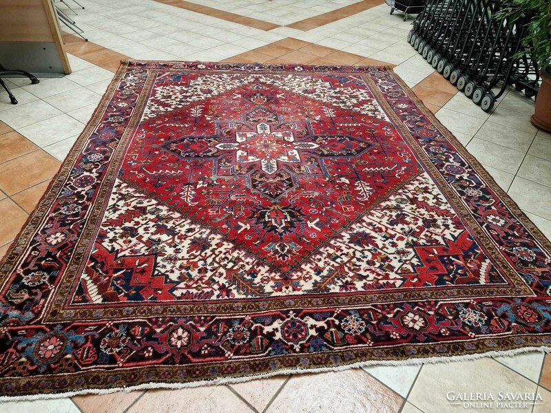 Iranian heriz hand-knotted 250x310 cm wool Persian rug bfz451