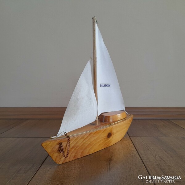 Lake Balaton memory retro wooden sailing ship