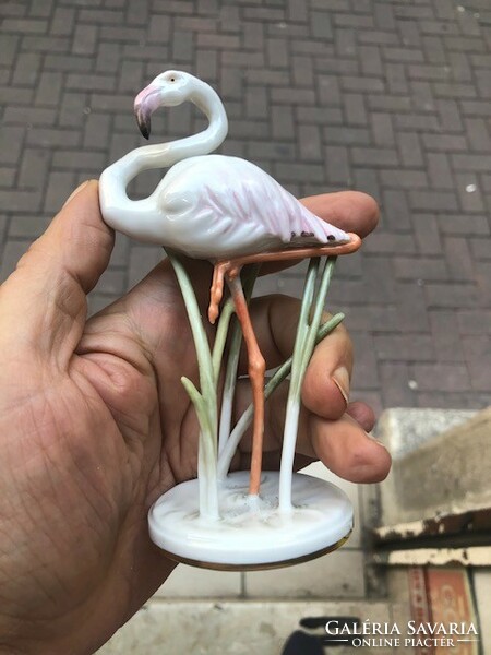 Rosenthal flamingó porcelán szobor, 16 cm-es magasságú.
