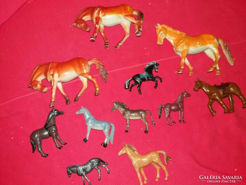 Minőségi trafikos bazáros lovas ló paci játék állat figura csomag 10 db egybe a képek szerint
