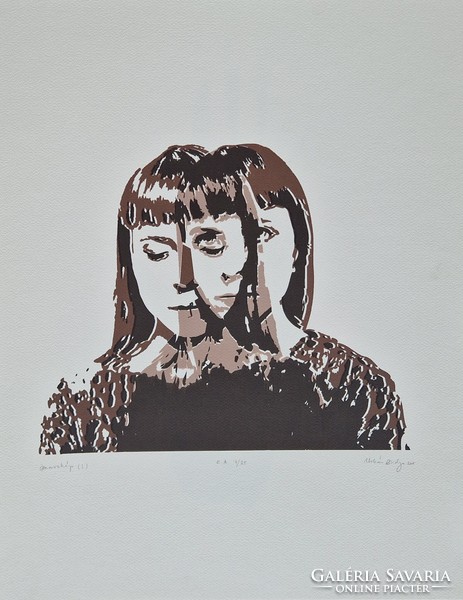 Orsolya Urbán - self-portrait - screen print