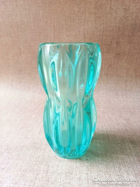 Retro Czech glass vase. Sklo union.
