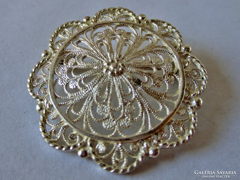 Beautiful old silver brooch