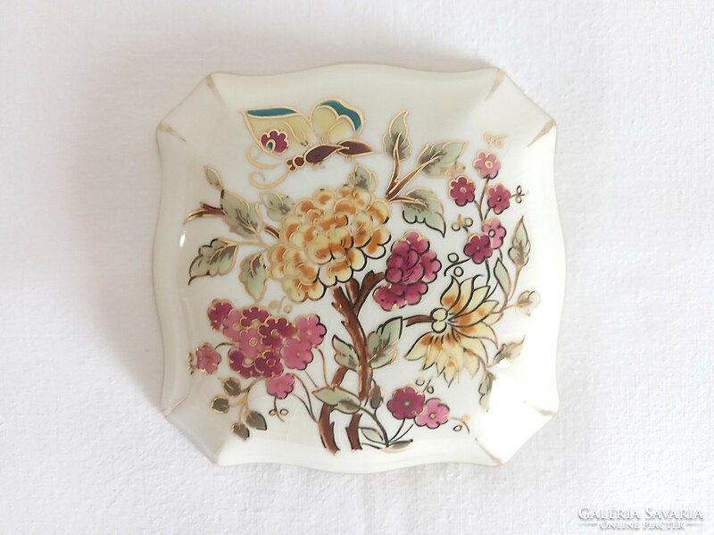 Zsolnay porcelain bonbonier, rare butterfly pattern, large size