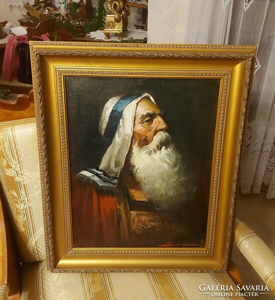 An antique painting of an Arab man by Károly Szegvár!
