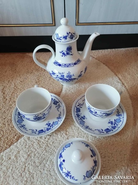 Henneberg ilmenau blue and white onion pattern coffee set