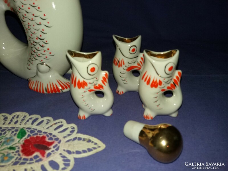 Old cccp art deco Kyiv porcelain drinking set, immaculate, flawless condition as shown in the photos