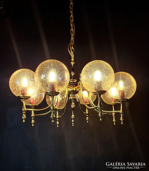 8-branch mcm copper chandelier
