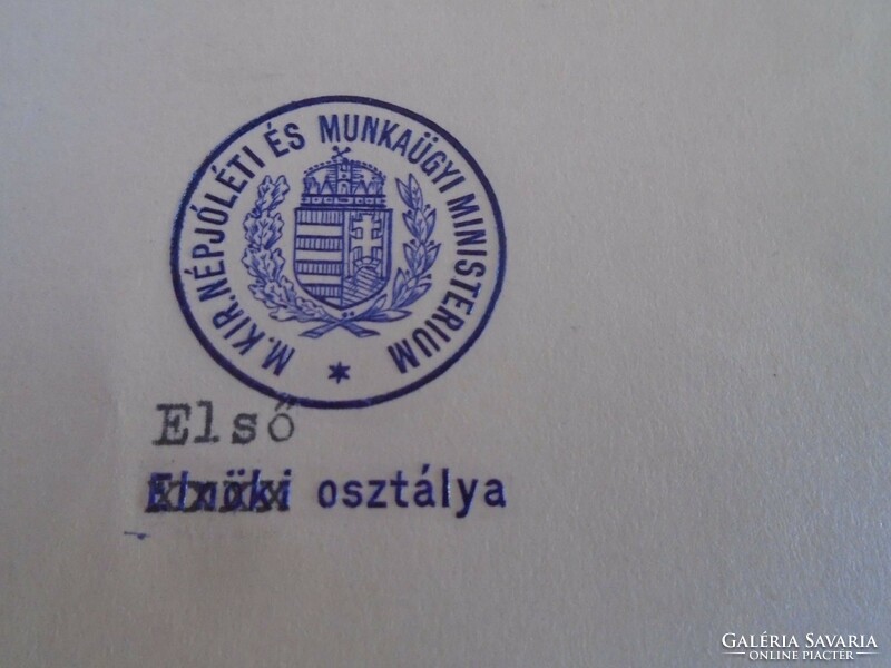 D198327   ﻿Népjóléti és Munkaügyi Minisztérium  - Dr. Albrecht Ferenc ügyész Sol-Klub 1930