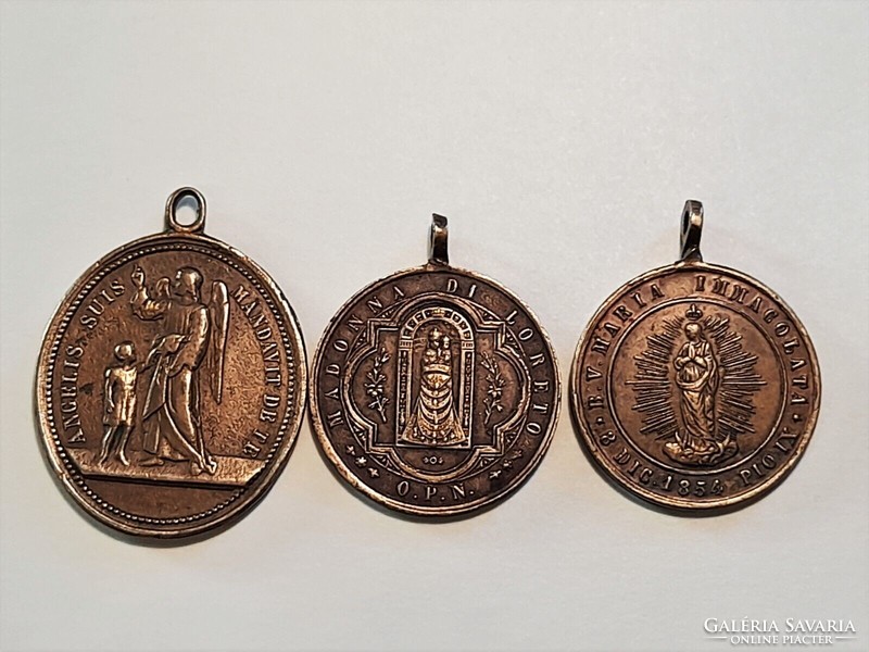 3 Pcs. Antique religious pendant, 19th century