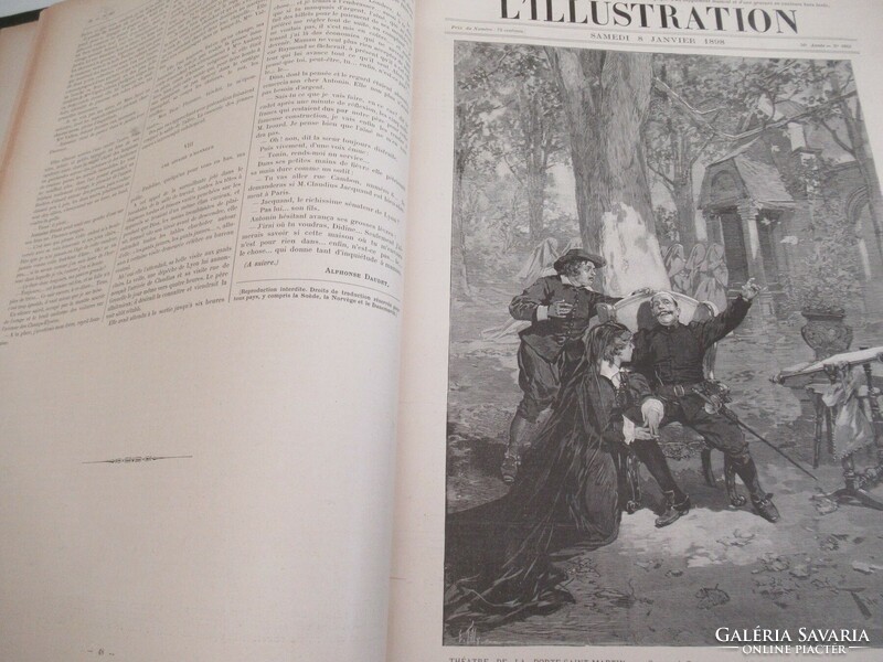 L'Illustration - 1898 Francia művészeti és társasági magazin teljes évfolyam.Benne Sisi halálával.