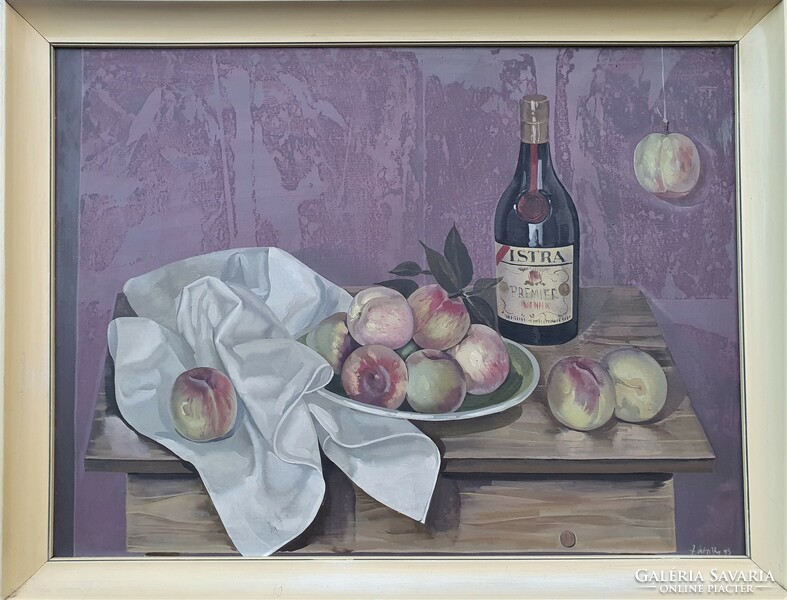 Záborszky viola / peach still life