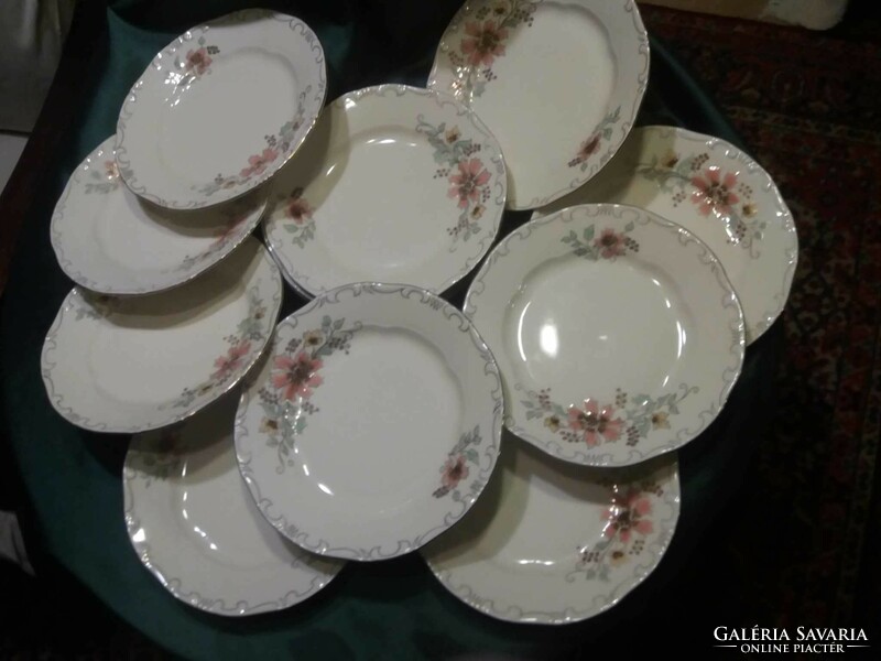 Marked Zsolnay porcelain breakfast plate, 12 pcs