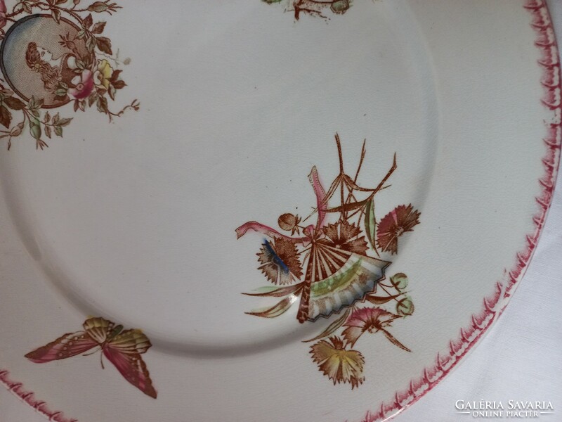 Badonviller, French, Victorian faience plate