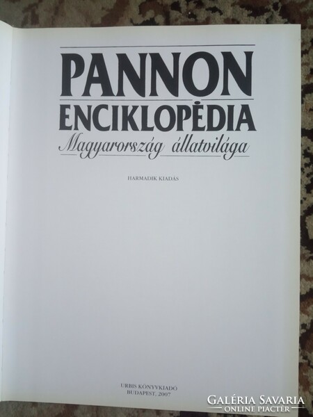 Könyv : Pannon Enciklopédia ! Magyarország állatvilága !