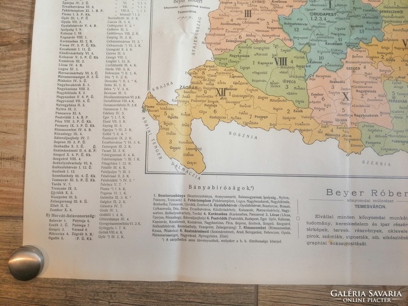 A magyar szent korona országainak igazságügyi térképe.